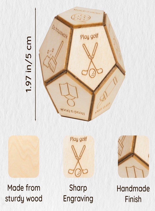 DINIZON 12-Sided Wooden Decider Dice, Retirement Gift for Men Woman 2025, Retired Gifts for Women, Happy Retirement Gifts for Coworker Boss, Thank You Appreciation Gifts for Retired Teacher Nurse - Image 3